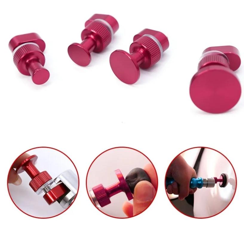 4 pièces Outil de réparation de bosse de voiture extracteur mise à niveau alliage d'aluminium joint rond extracteur accessoires bosse de grêle petite bosse réparation réutilisation
