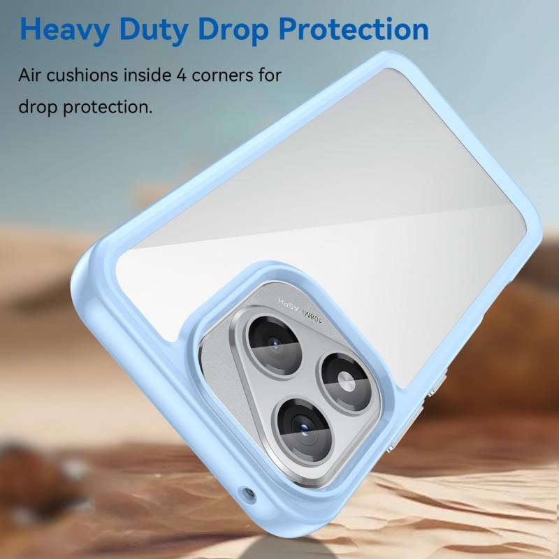 Für Honor 400 Lite 5G Handyhülle WANLONFENG XC Serie TPU Acryl Hülle mit Gehärtetem Glas (Großes Linsenloch)