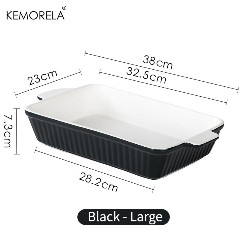 תבנית אפייה מקרמיקה, זמינה ב-3 גדלים, תבנית לזניה עמוקה לתנור, עם ידיות, בטוחה לתנור ועמידה, כלי אפייה ללזניה