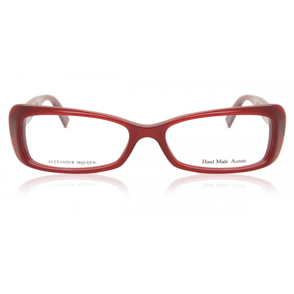 

Alexander Mcqueen Amq 4184 E5b Unisex Eyeglasses Burgundy/53