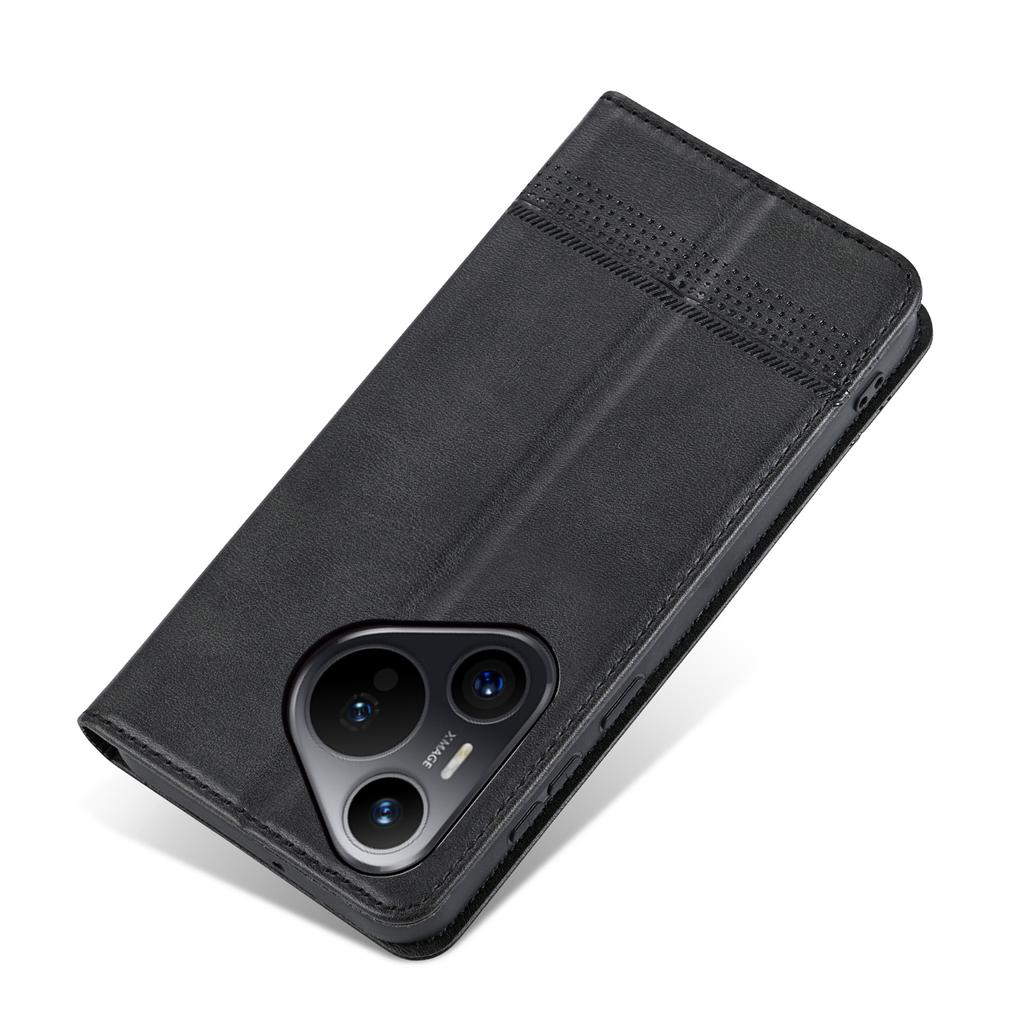 AZNS For Huawei Pura 70 Wallet Case PU Leather Magnetic Shock Absorbing Phone Cover