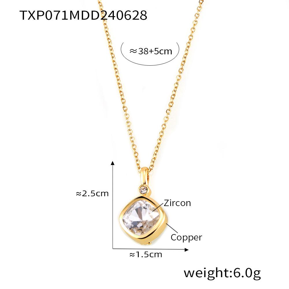 Chic Style Jewelry Set with Interchangeable Zircon - Unique Copper Design