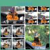 Eye-catching Halloween Pumpkin Cat And Dog Car Ornament Acrylic Material Cartoon Design Vibrant Colors) Great For Automotive And Home Decoration