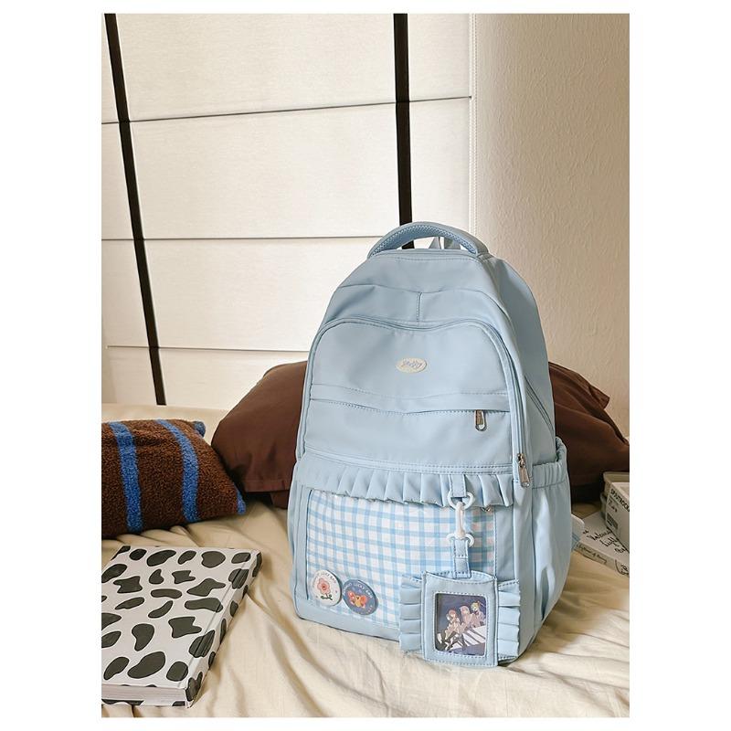 High-value, fresh and sweet, two-dimensional girl, high school student, large-capacity backpack.