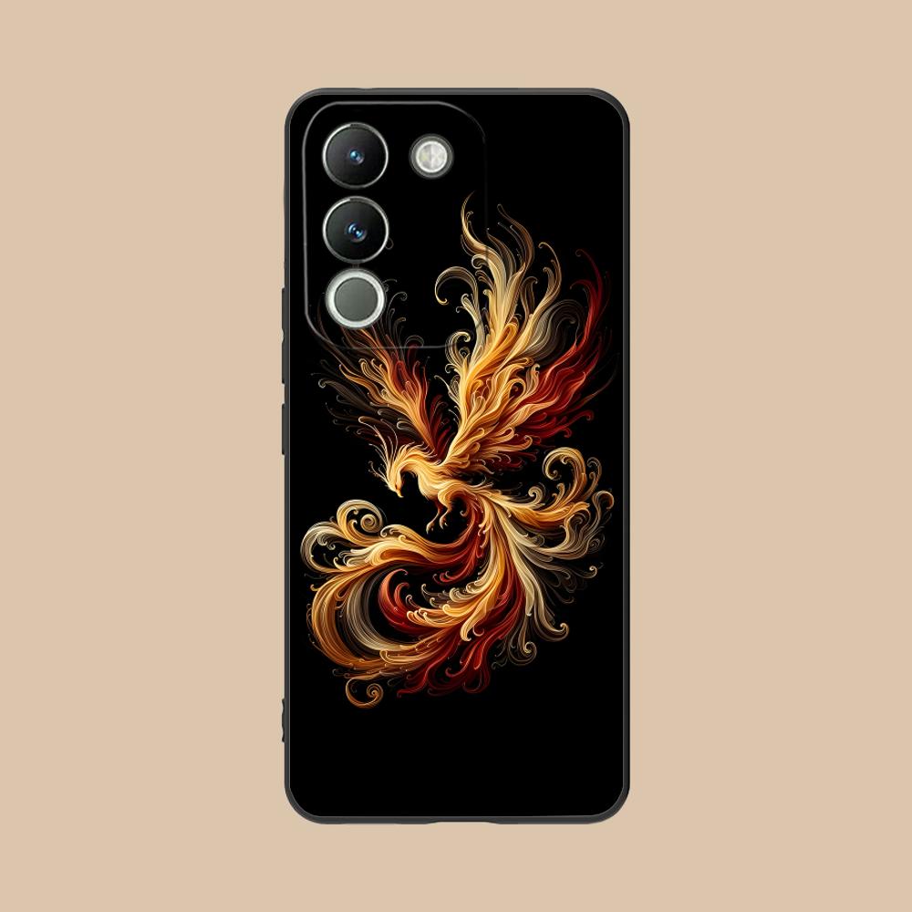 

Luxury Phoenix Mobile Cell Phone Case for VIVO V60 V50 V40 V30 V29 V27 V25 V23 Pro Lite 5G Colorful Printing Cover Cover Luxury vivo V23e