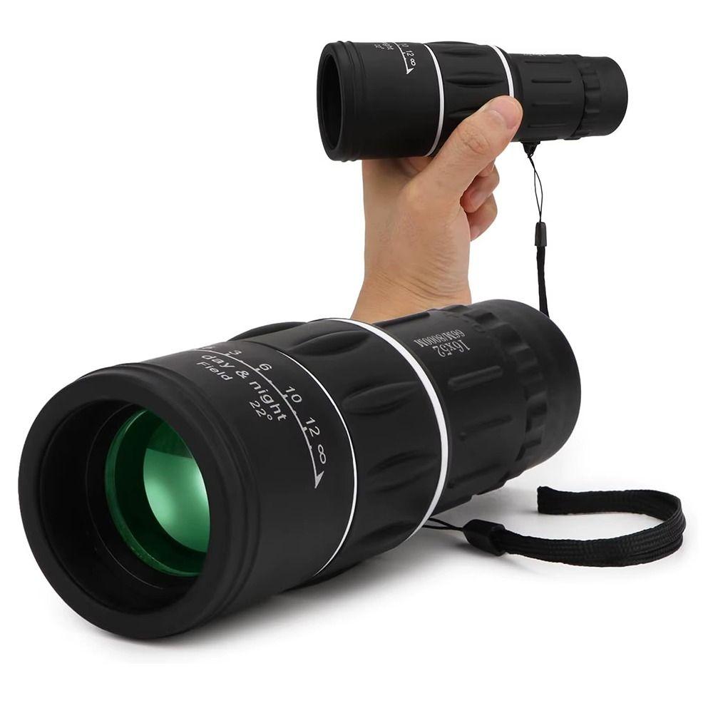 8XMagnification 16x52 Monocular Telescope Waterproof Long Range Spyglass  Hiking Outdoor