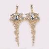 Water Drop Fringed Earrings Personalized Exaggerated Rhinestone Earrings Retro Accessories Women's Earrings