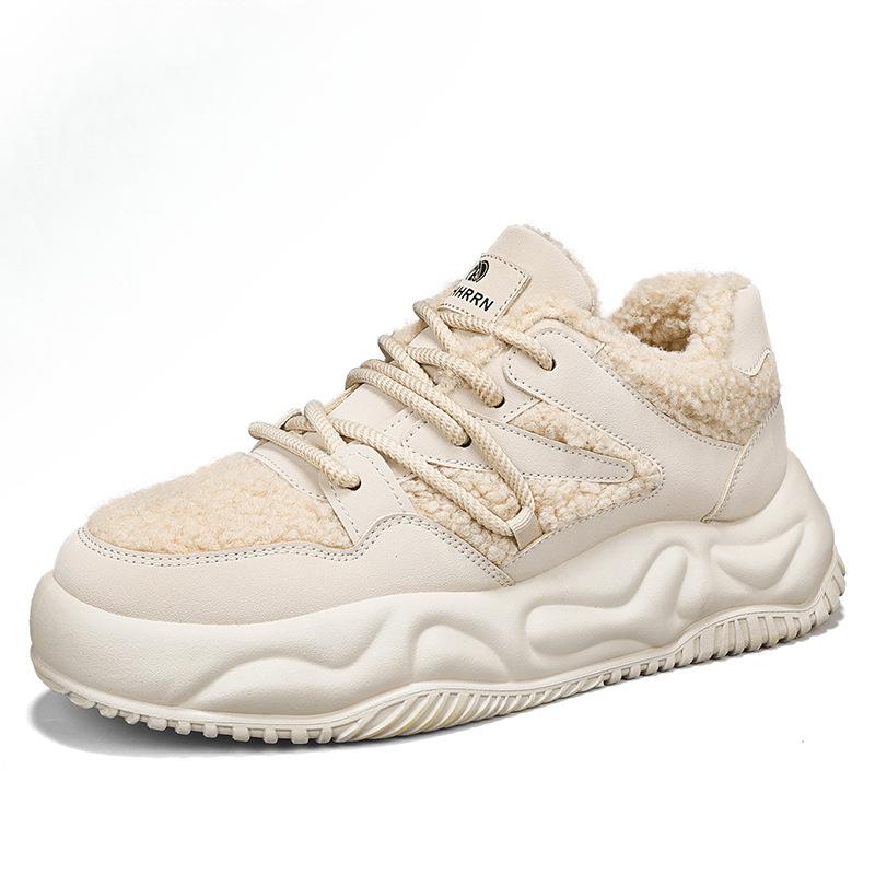 2025 Men's Platform Sneakers Fashion New Comfortable Non-slip Walking Cotton Shoes Popular Street Style Warm Casual Winter Boots