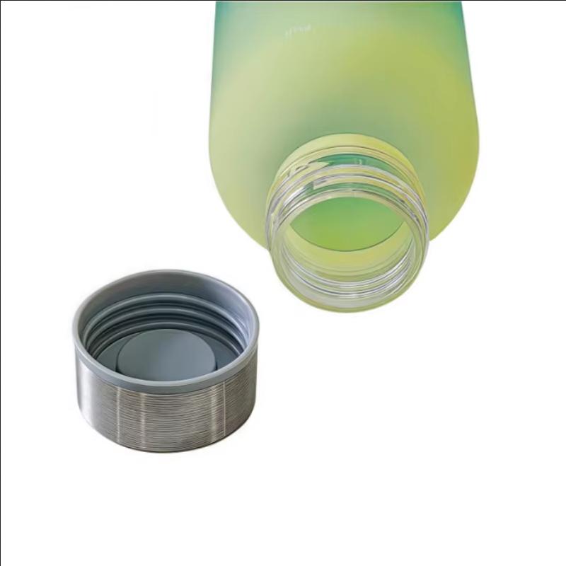 550ml Sport Water Bottle With Time Marker Motivational Reusable Fitness Sports Outdoors Travel Leakproof Frosted Plastic Cup
