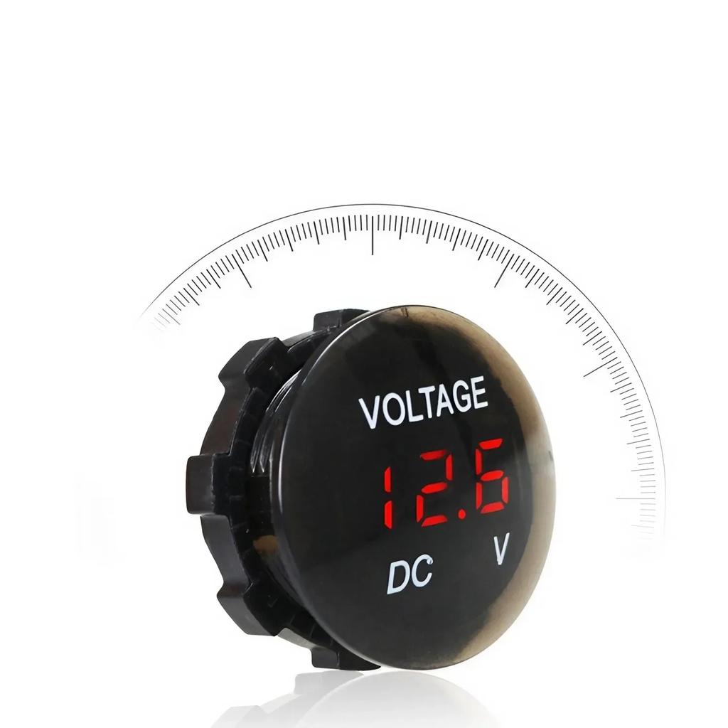 DC 12V 24V Digital Volt Meter Voltage Tester LED Display Automotive Motorcycle Boat Truck Accessories