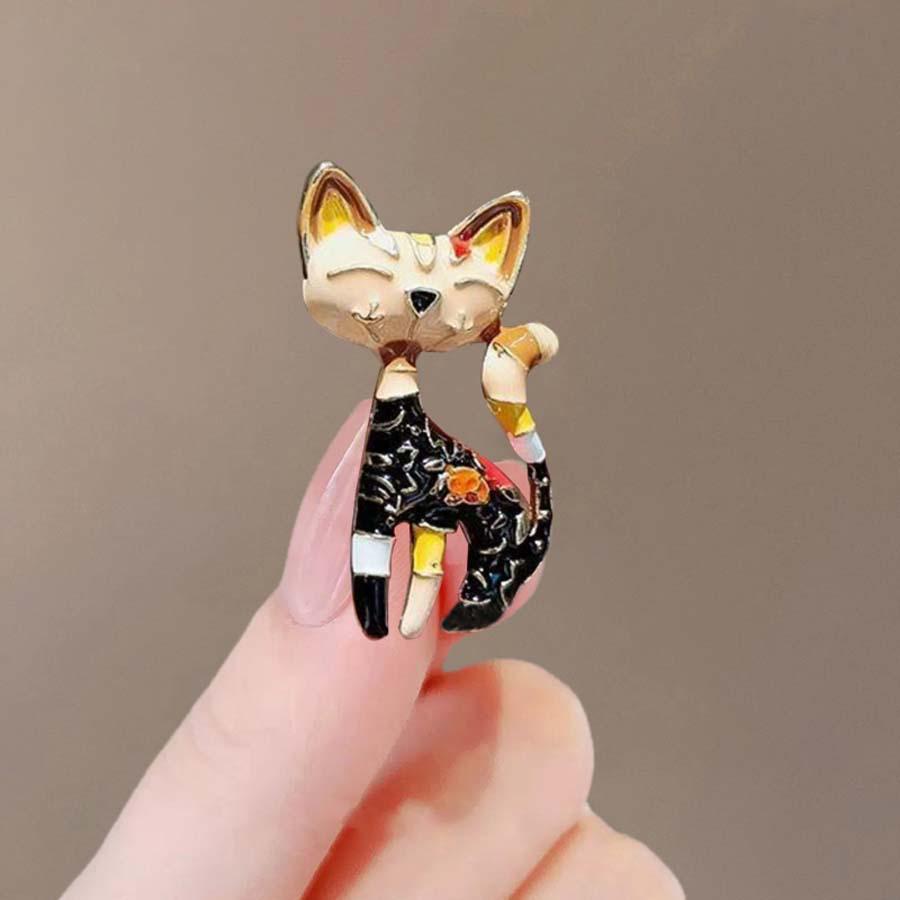 

Винтажная брошь «Черный котенок»: Элегантный значок на лацкан для дам с изысканным дизайном