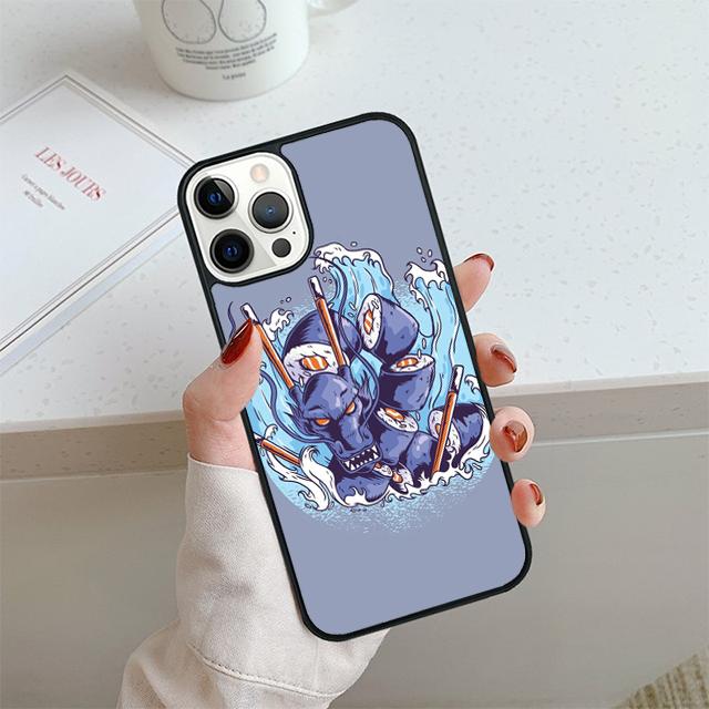 Sushi Dragon Phone Case For iPhone 17 Air 13 12 14 15 16 Cover For Apple iPhone 17 Air 14 15 16 Pro Max 6S Plus Coque