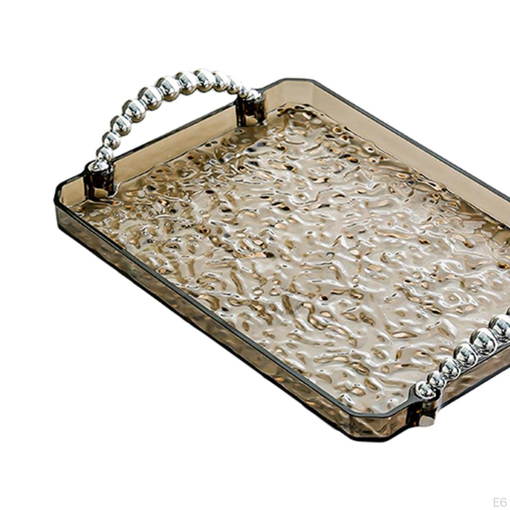 Rectangle Serving Tray Bathroom Vanity Organizer Platter Jewelry Storage