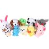 5/10pcs Animal Finger Puppet Mini Plush Toy Cartoon Biological Baby Pretend Telling Story Stuffed Doll Plushies Fans Gift Random