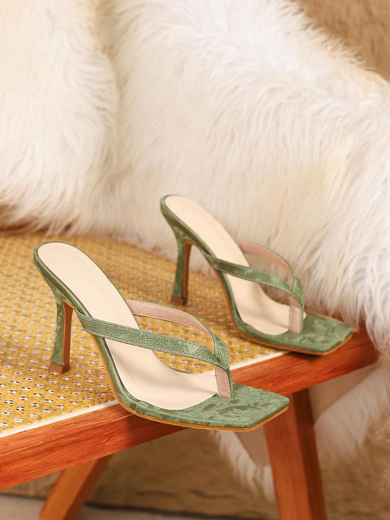 2025 European & American Style High-Heeled Flip-Flops for Outdoor Summer Wear