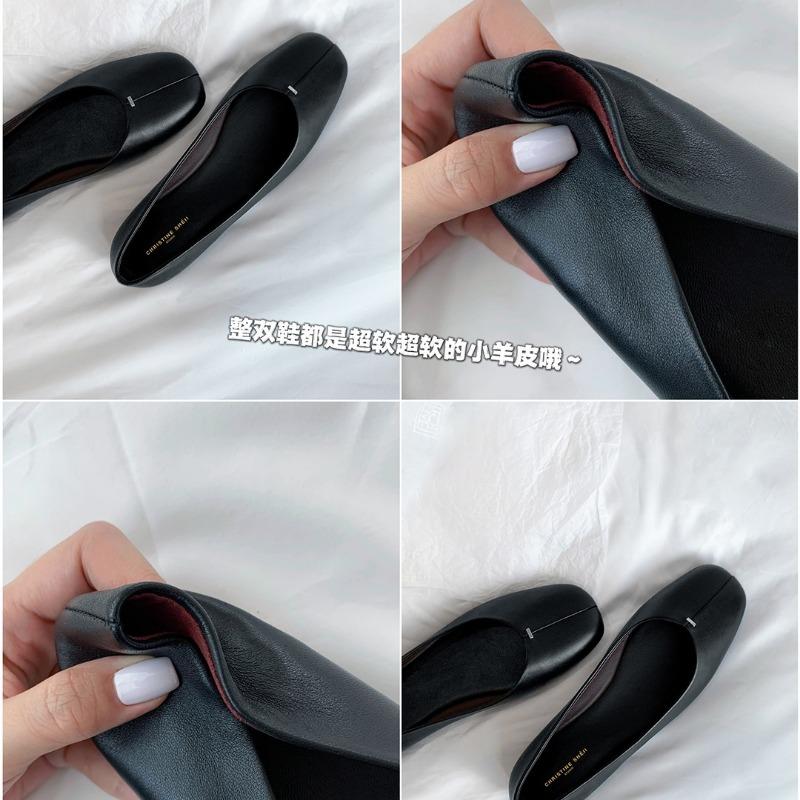 [] Super soft version~ the ro * lambskin square head flat bottom grandma shoes women's single shoes commuting