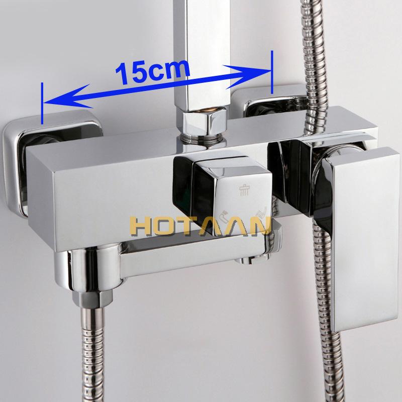 Black and Chrome Bathroom Mixer Bath Tub Copper Mixing Control Valve Wall Mounted Shower Faucet Concealed Faucet
