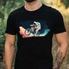 Men's T-Shirt Astronaut On a Bicycle Motif Cotton Size XS To 5XL