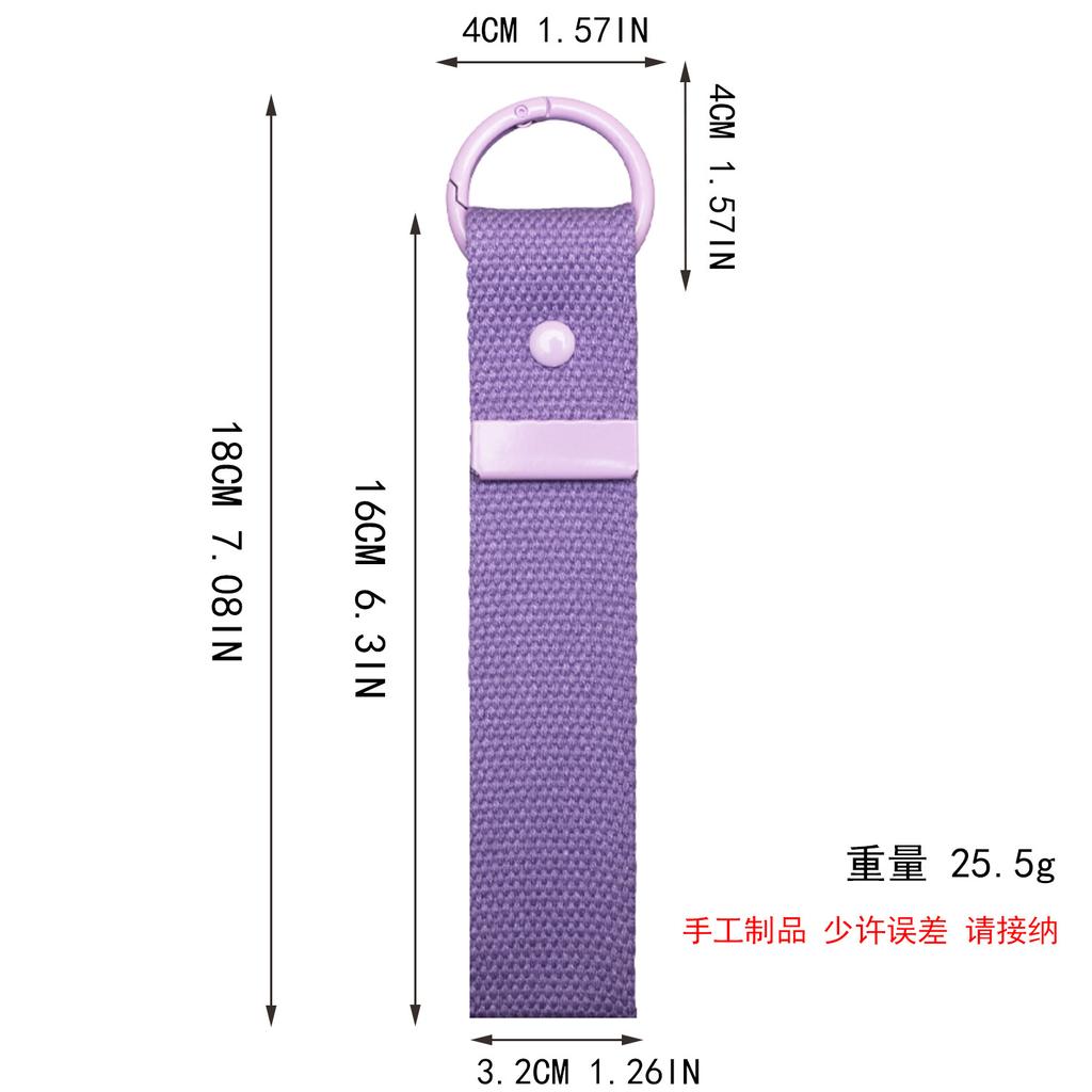 Handmade Diy Decorative Webbing Cloth Sticker Embellished Polyester Webbing Lanyard Korean Version Ins Spring Buckle Bag Pendant