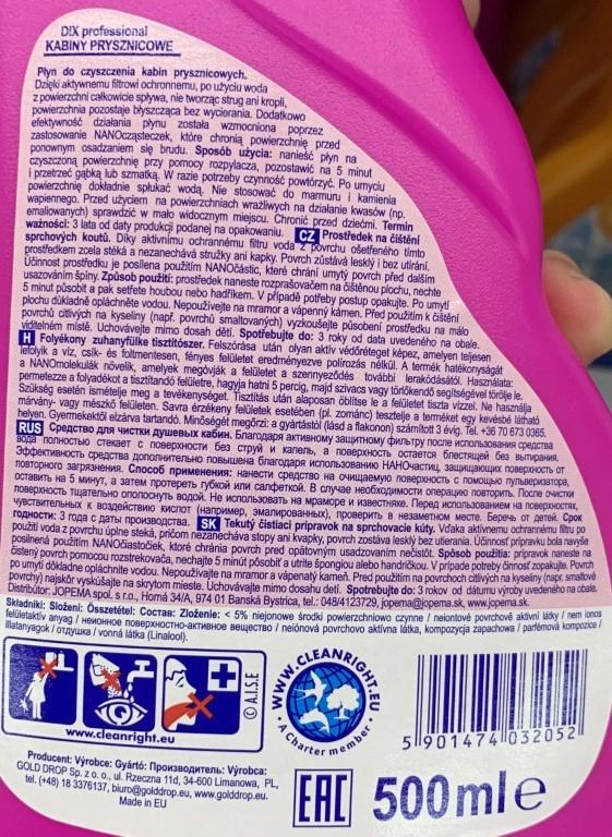 Dix shower cabin cleaner 500ml