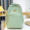 Women Solid Color Backpack Large Capacity Student Schoolbag Computer Backpack