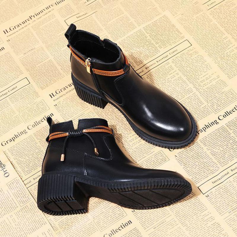 Botas cortas blancas de verano Botas de cuero suave Botas Martin de suela  gruesa, Botas de mujer botas de tacón grueso para mujer comprar a buen  precio — entrega gratuita, reseñas reales