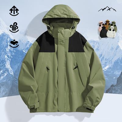 Autumn Casual Waterproof Jacket for Men Outdoor Climbing Hiking Hooded Windbreaker Coats Camping Fishing Unisex Jacket
