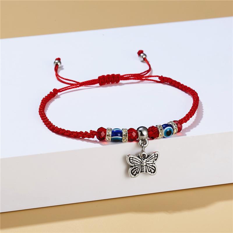 7 Knots Black Red String Rope Bracelets for Women Men Lucky Wish Handmade Hand Eyes Bracelets Bangles