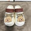Cartoon Puppy Small Cloth Eva Hole Shoes Women's Outer Wear Parent-child Versatile Soft Sole Non-slip Bag Head Sandals Couple