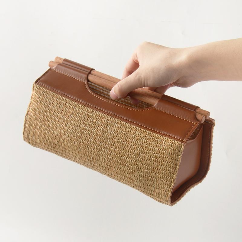 Natural Straw Weave Tissue Box  Living Room Coffee Table Desktop Storage Box Dining Room Simple Napkin Storage Room Decoration