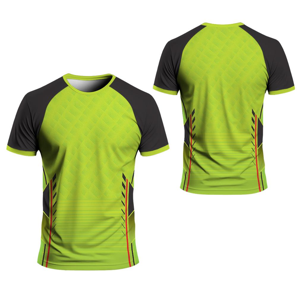 Abbigliamento Palestra Uomo Estate Girocollo Asciugatura Rapida Maglietta Tennis Badminton Ping-Pong Abbigliamento Sportivo Corsa all'Aperto Fitness Magliette da Uomo