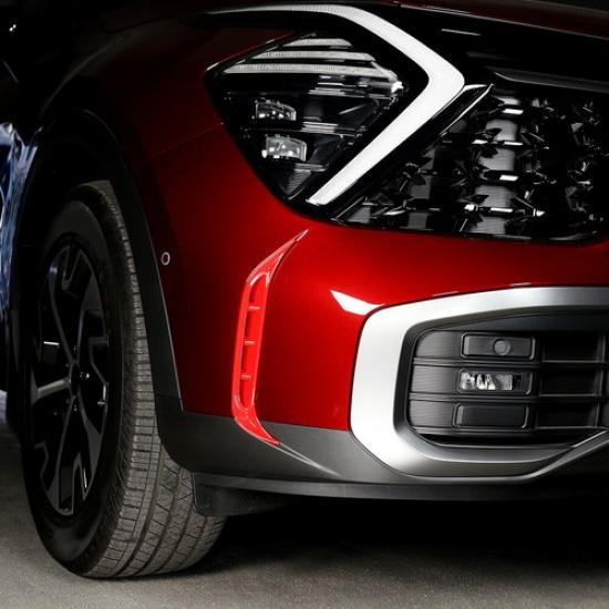 Front Bumper Fog Light Lamp Decoration Cover Trim Decal For Kia Sportage 23-25