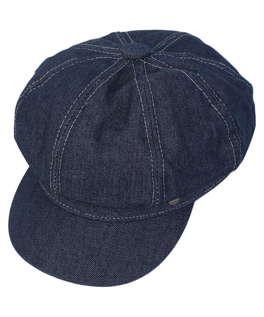 Yunibeosyeolkemiseuteuli Dark Denim Logo Newsboy Cap