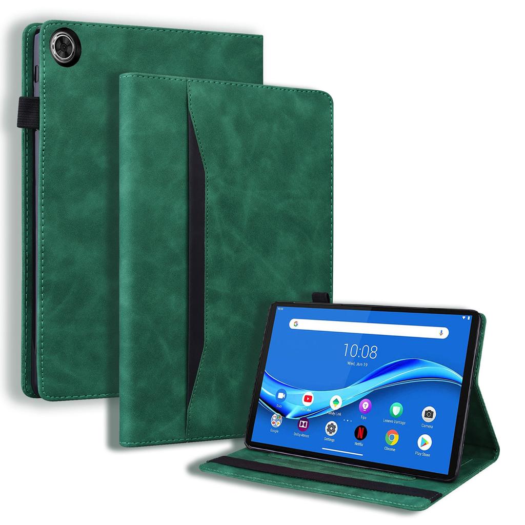 Para Lenovo Tab K10C/Tab E10C Capa Protetora Folio de Couro PU para Tablet com Porta-Cartões