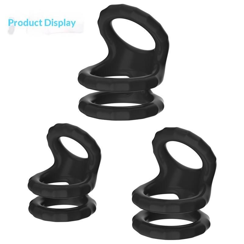 Male Scrotum Penis Ring Silicone Stretchy Cock Ring Delay Ejaculation Cock Scrotal Binding Ring Sex Toys For Man Adult Product