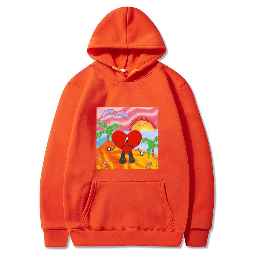 Bad Bunny 'A Summer Without You' Hoodie - Unisex Couple Heart Sweatshirt