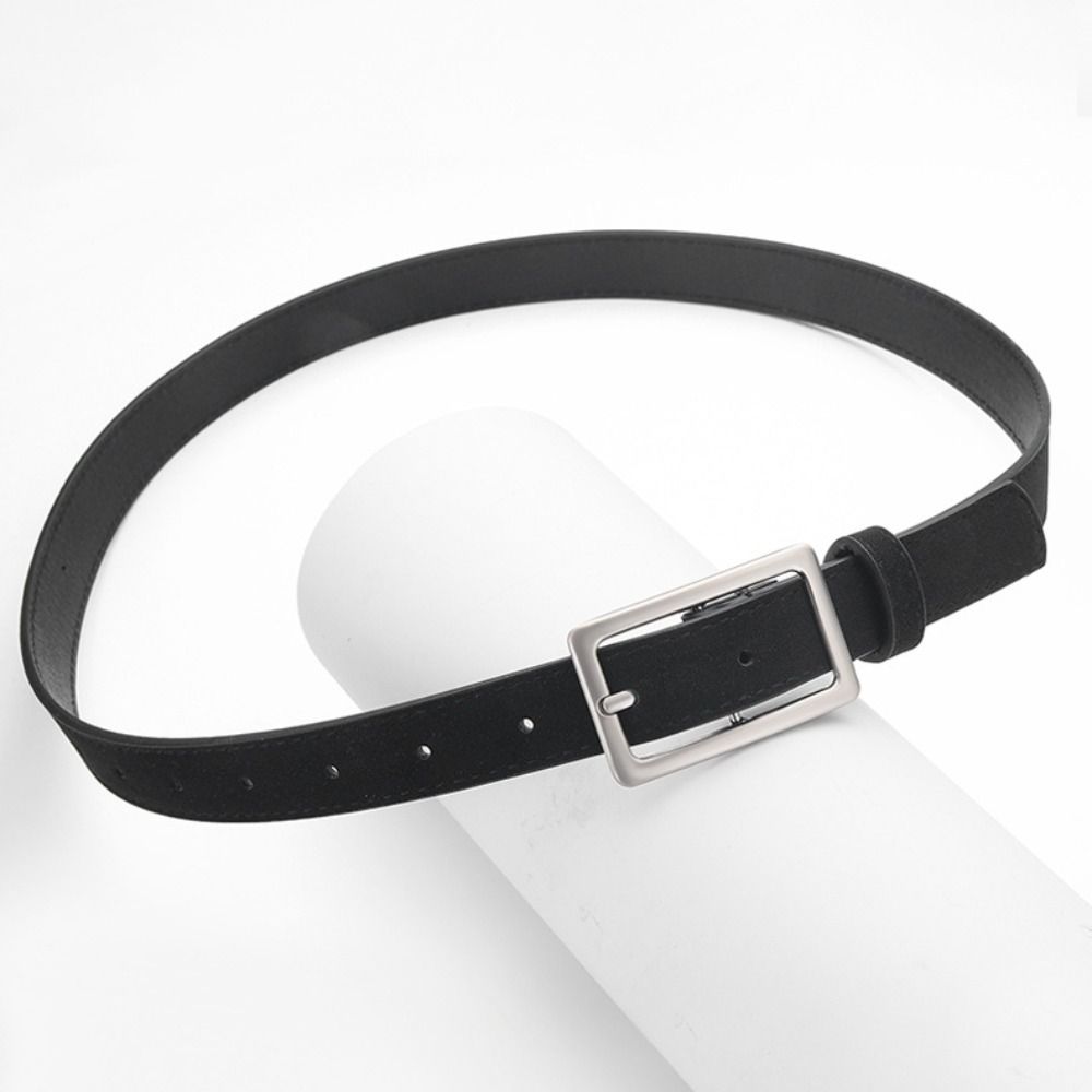 Retro Suede Leather Belt Luxury Design Frosted Waistband Trendy Business Waist Belt  For Women