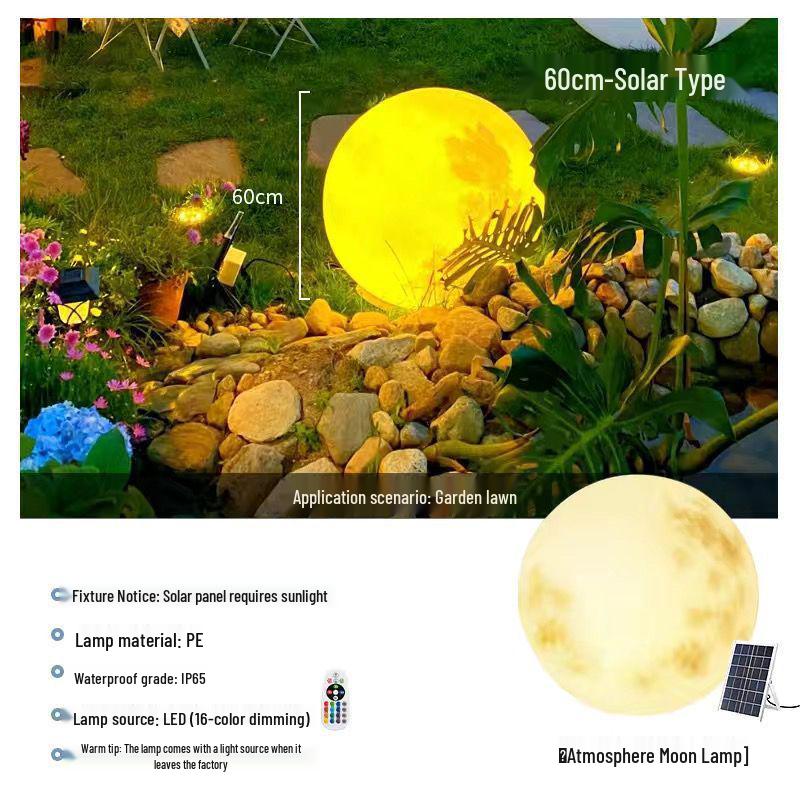 Solar-Powered Waterproof Moon Lamp for Garden, Lawn & Courtyard Decoration