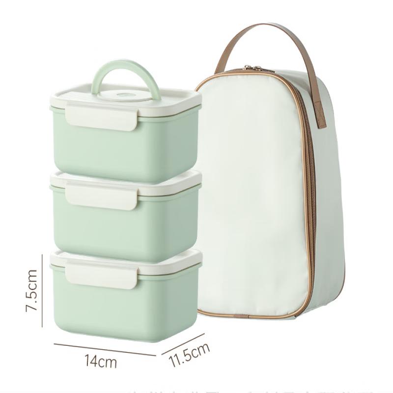Ru Han Titanium Bento Lunch Box Set (3-Pack)