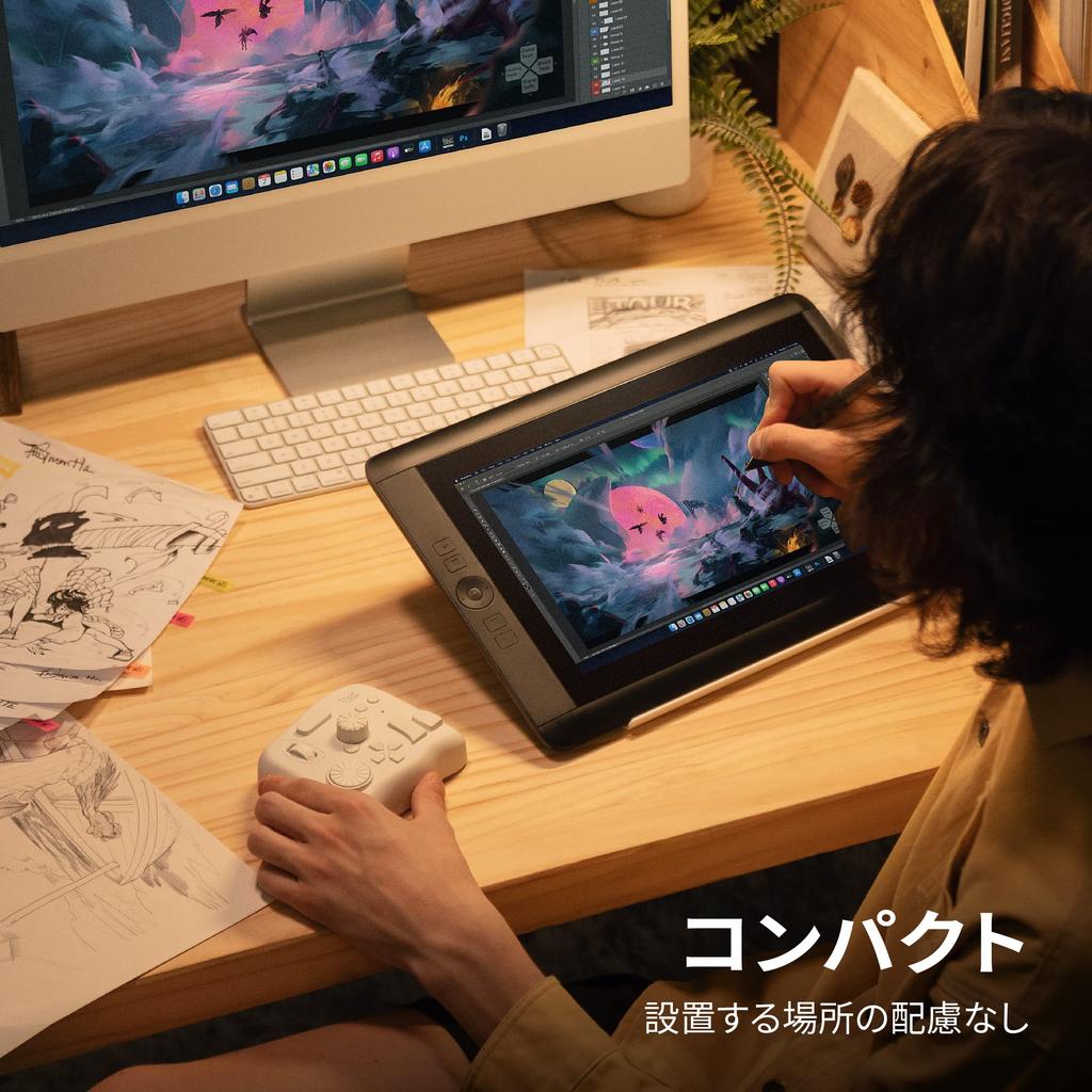 TourBox Elite [Flagship Model] Left-Handed Device with Bluetooth and Haptic Feedback for Video, Film Editing, Post-Production, Modeling, Color