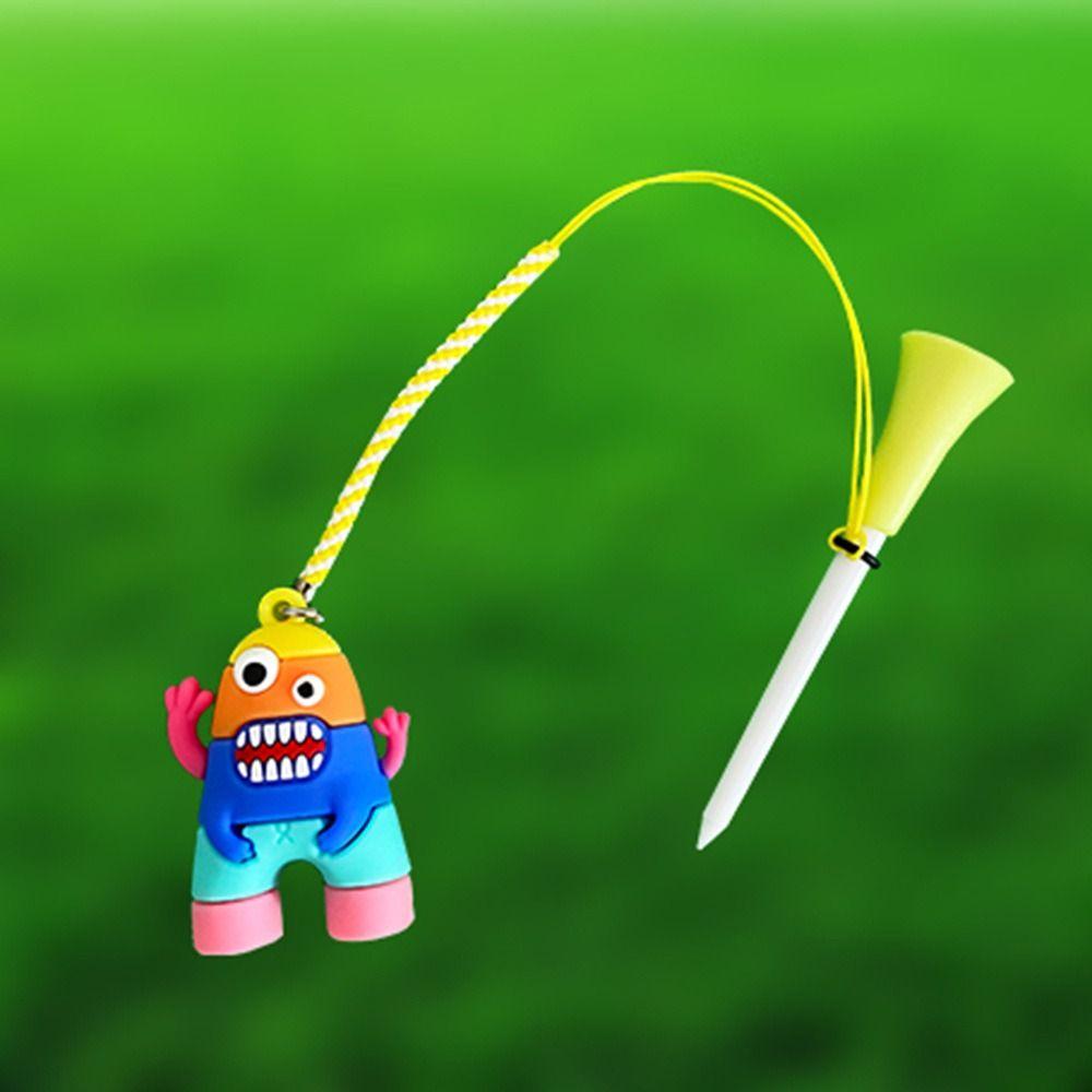Cartoon Golf Ball Tees 8.3mm Golf Rubber Tees Golf Accessories   Insert Into Grass