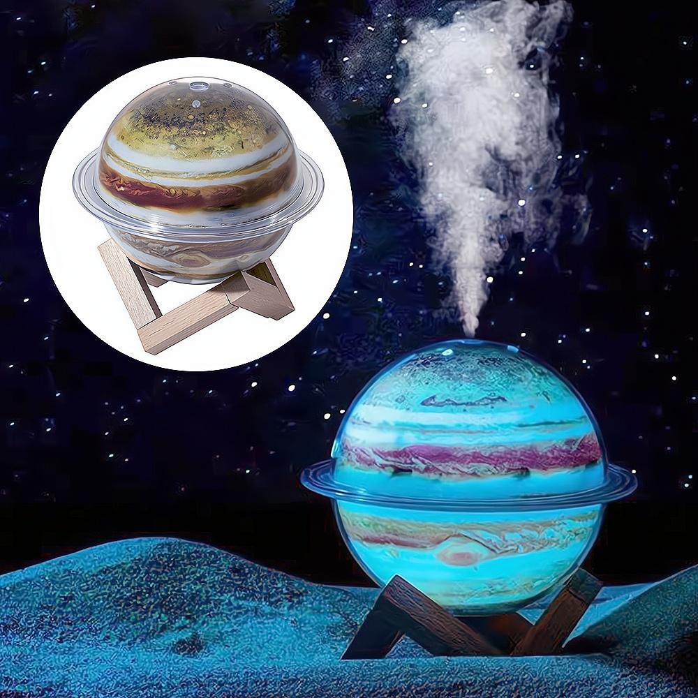 Galaxy Planet Luftbefeuchter 330ml Starker Nebel Haushaltszerstäuber LED Nachtlicht Kreisförmige tragbare USB-Aromatherapie-Atmosphärenlampe