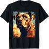 American Pitbull Terrier Pop Art Portrait for Dog Owners T-Shirt