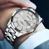 Watch Couple, Simple Quartz Watch, Double Calendar Week Business Watch Watch Men'S Luminous Light
