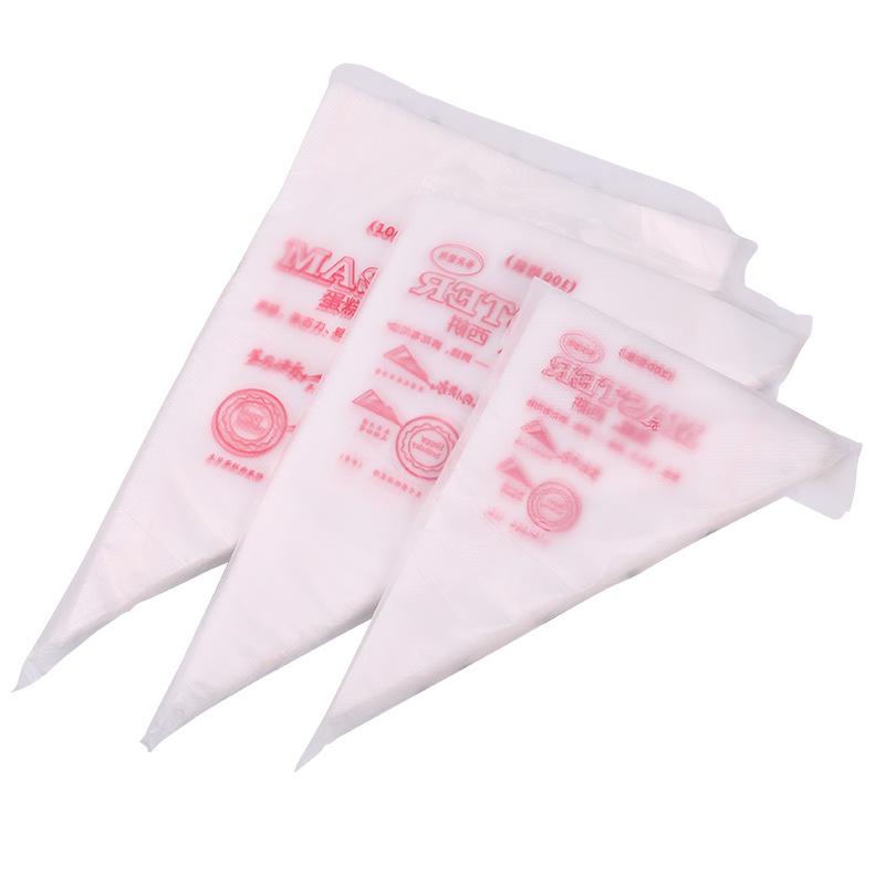 Disposable Thickened Piping Bags for Cake, Baby Food, Melted Beans, and Cream - 100 Pack