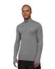 DANISH ENDURANCE Long Sleeve Size Gray Men's Half-Zip Shirt, L, Melange, 1-Pack