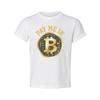 Pay Me In Bitcoin Graphic Tee With Gold Circuit Board Emblem And Cryptocurrency