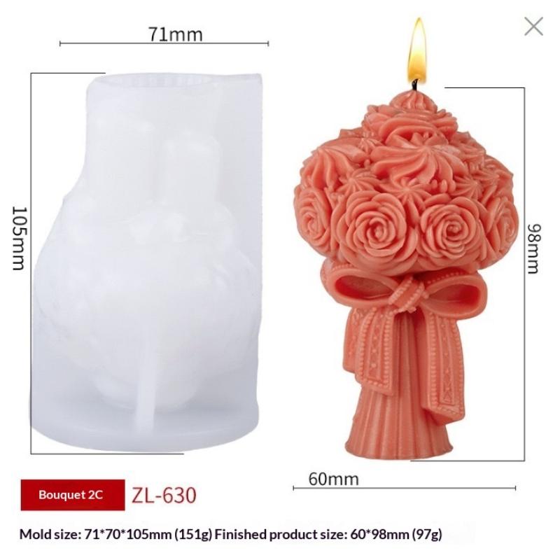 

Новая 3D силиконовая форма букета роз, форма для кластера цветов хризантем, форма для смолы, форма для цветов пионов, гипса, подарок на День святого Валентина A1