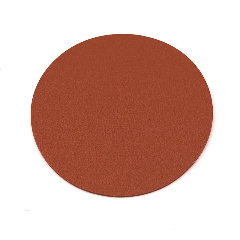 Simple Heat Insulation High Temperature Anti-perm PU Mat Dining Table Cup Pad Round Table Coaster For Glasses Geometric Coasters