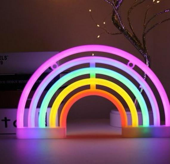 Manufacturer's New LED Neon Light: Lightning Cloud, Planet, Heart, Rainbow – Perfect for Christmas Night Décor.